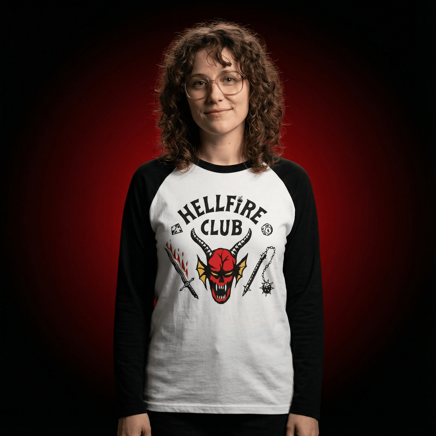 Longsleeve z nadrukiem 'Hellfire Club' - strangershirts