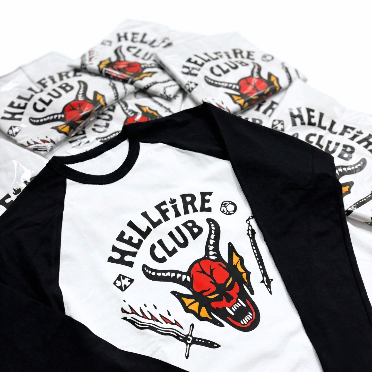 Longsleeve z nadrukiem 'Hellfire Club'